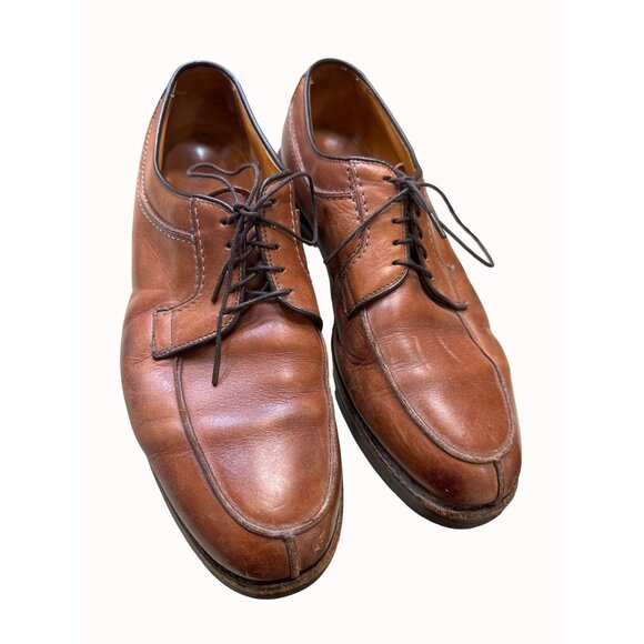 Allen Edmonds men's brown leather dress up laced Oxford shoes SKU 4132
